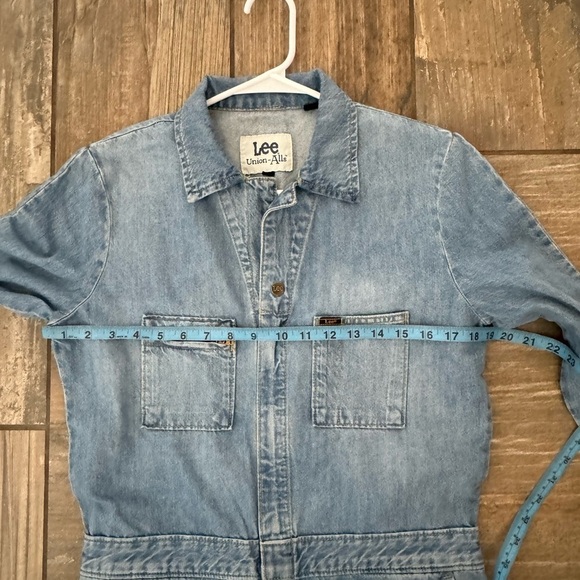 Lee Vintage Modern Denim Jean Union Alls Coveralls Jumpsuit Heart Patch small - Picture 10 of 15
